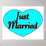 Just Married Heart Posters