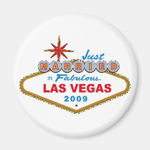 Just Married In Fabulous Las Vegas 2009 Magnet