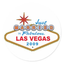 Just Married In Fabulous Las Vegas 2009 stickers