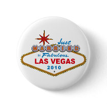 Just Married In Fabulous Las Vegas 2010 buttons