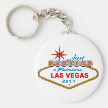 Just Married In Fabulous Las Vegas 2011 Keychain
