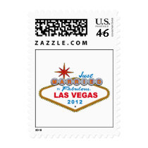 Just Married In Fabulous Las Vegas 2012 Vegas Sign Stamp