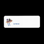 Just Married in Las Vegas Label labels