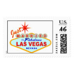 Just Married In Las Vegas Postage Stamp