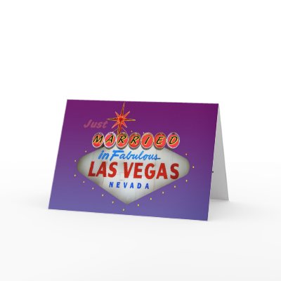 Just Married in Las Vegas Wedding Invitations Greeting Cards by urbanphotos