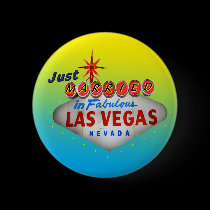 Just Married in Vegas Button buttons