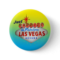 Just Married in Vegas Button by urbanphotos Just Married in Vegas Button