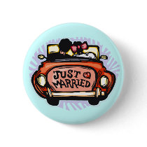 Just Married Jalopy Button