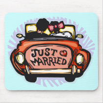 Just Married Jalopy Mousepad