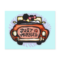 Just Married Jalopy Post Cards