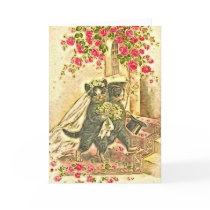Just Married Kitty Cats Digital Art cards