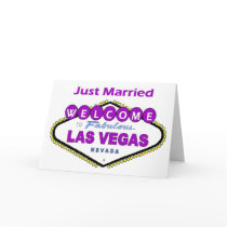 Just Married Las Vegas Announcement Card