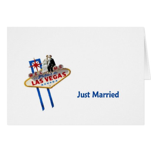 JUST MARRIED LAS VEGAS CARD Zazzle