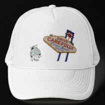 JUST MARRIED Las Vegas Drive Carefully Sign Cap hats