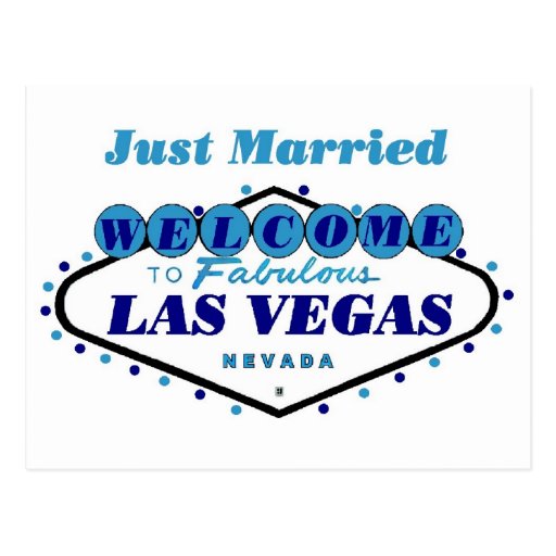 JUST MARRIED Las Vegas Postcard Zazzle