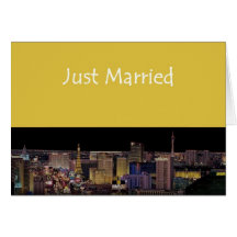 Just Married! Las Vegas Strip Card