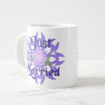 Just Married Lavender Rose Jumbo Mugs