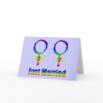 Just Married Lesbians cards