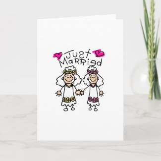 Just Married Lesbians card