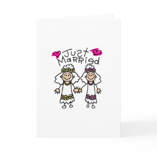 Just Married Lesbians card