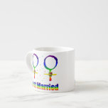 Just Married Lesbians Espresso Cup