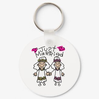 Just Married Lesbians keychain