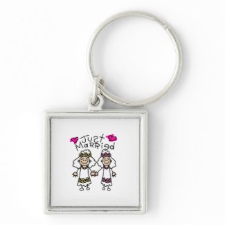 Just Married Lesbians keychain