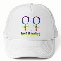 Just Married Lesbians Mesh Hats