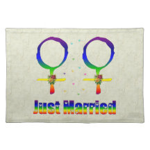 Just Married Lesbians Placemats