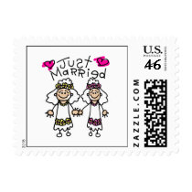 Just Married Lesbians postage by samesexmarriage Just Married Lesbians postage