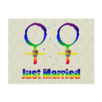 Just Married Lesbians Postcards