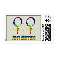 Just Married Lesbians Stamps