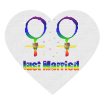Just Married Lesbians Sticker