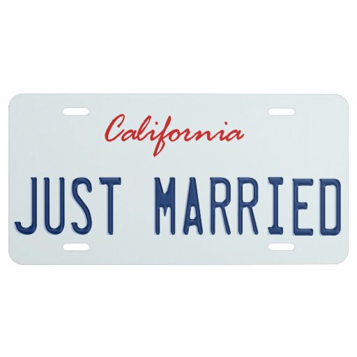 Just Married License Plate Zazzle