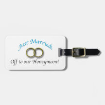 Just Married Luggage Tag