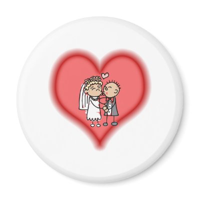 just married refrigerator magnet by shopaholicchick