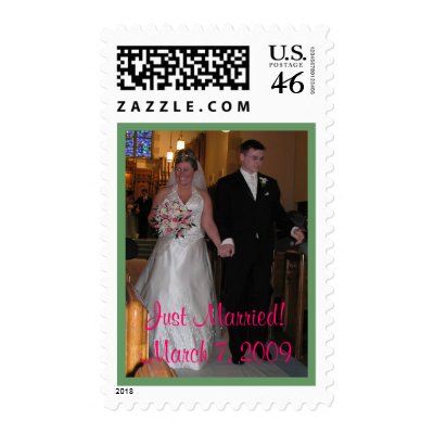 Just Married! March 7, 2009 Postage Stamp