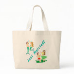 Just Married - Mermaid Hula Tote Bag