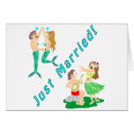 Just Married - Mermaid Hula Greeting Card