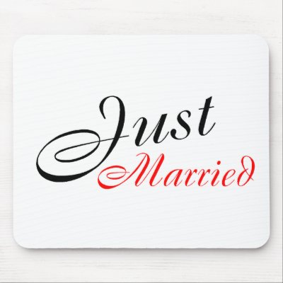 Just Married Mousepad