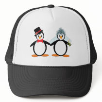 Just Married Pengos hats by RankinOriginals Just Married Pengos hats