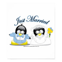 Just Married Penguins posters