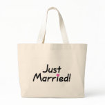 Just Married (Pink Hrt) Tote Bag