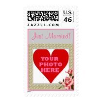 Just Married Postage Stamp