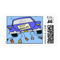 Just Married Postage Stamp stamp