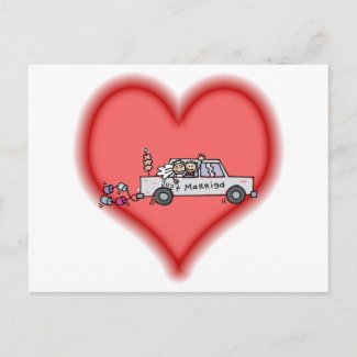 just married postcard