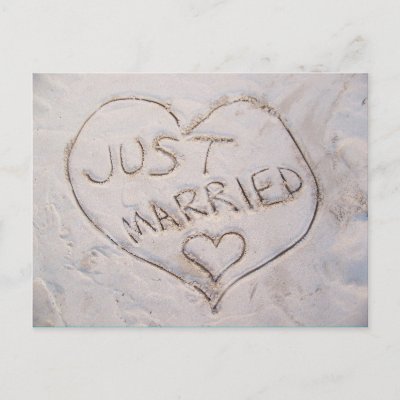 Just Married Postcard