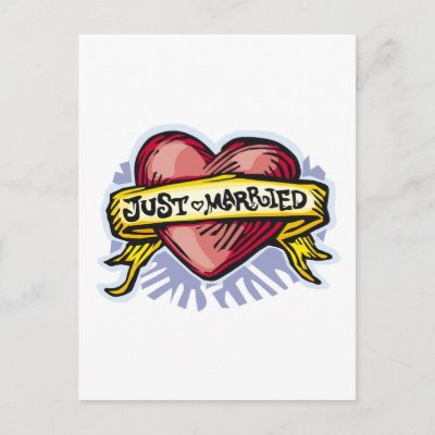 Just Married Postcard