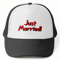 Just Married (Red) hats by BacheloretteGirl Just Married (Red) hats