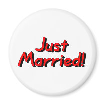 Just Married (Red) magnets
